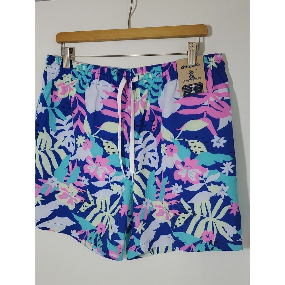 Chubbies The Floral Surprises 5.5" Classic Swim Trunks Flower Print XL NWT